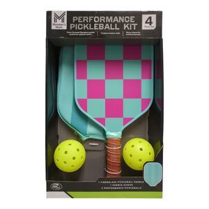 Member's Mark 4-Piece Performance Pickleball Kit, Pink Checkered